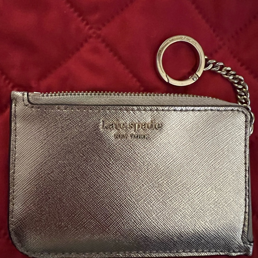 Kate Spade ♠️ Gold Keychain Wallet.